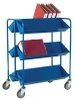 Loadtek 3 Tier Double Sided Heavy Duty Book Trolley - 250Kg Capacity