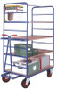 Loadtek 4 Tier Large Shelf Truck Trolley with Drawbar Handle - 500Kg Capacity