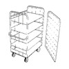 Loadtek 5 Tier Large Shelf Truck with Rod Superstructure and Hinged Doors - 500Kg Capacity