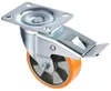 Spare 100mm Braked Industrial Auminium PU Single Wheel for Workhorse Extra Heavy Duty Skate Dolly