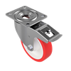 150mm Polyurethane Nylon Plate Swivel Braked Castor Wheel - 400kg Load Capacity