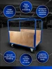 Workhorse Large Long Goods Courier Platform Truck with Plywood Sides - 500kg Capacity