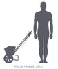Black Bristol Lightweight Lawn Seed & Fertiliser Drop Spreader - 30Kg Capacity