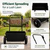 Black Bristol Lightweight Lawn Seed & Fertiliser Drop Spreader - 30Kg Capacity