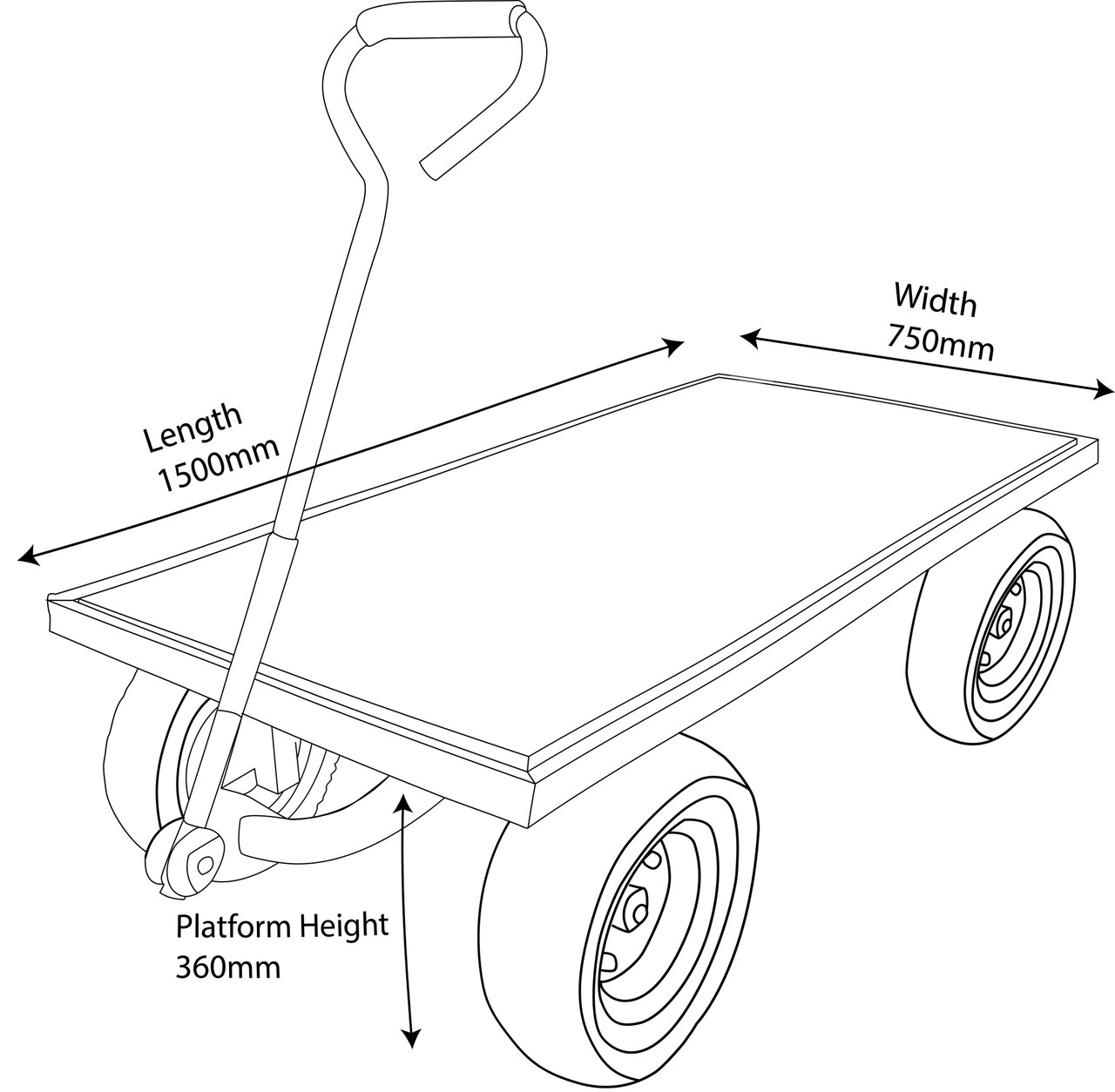 Workhorse Trucks Industrial Platform Truck | Fold Down Mesh Sides With ...