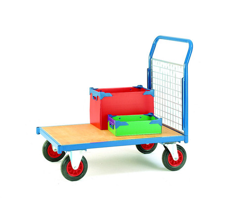 Heavy Duty Timber Decked Platform Truck with single mesh end - 500kg Capacity (Standard) Heavy Duty Timber Decked Platform Truck with single mesh end - 500kg Capacity (Standard)