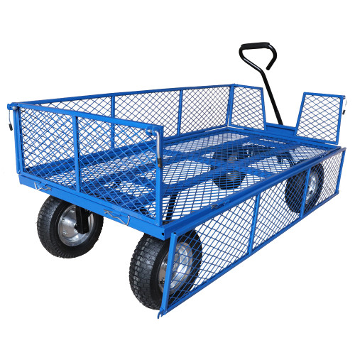 Workhorse Industrial Truck with Mesh Sides, Pneumatic REACH Compliant Wheels - 500kg Workhorse Industrial Truck with Mesh Sides, Pneumatic REACH Compliant Wheels - 500kg