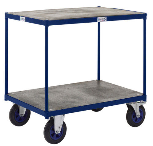 Apollo Two-Tier Timber Shelf Table Top Truck – 600kg Capacity