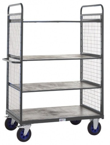 Apollo Heavy Duty Three-Tier Shelf Distribution Truck - 600kg Capacity - with Sides