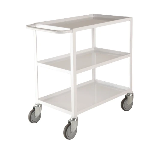 Loadtek Economy Tray Trolley with 3 Shelves - White - 150kg Capacity
