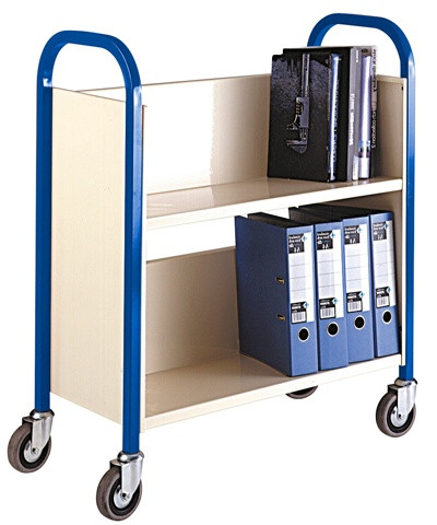 Loadtek 2 Tier Single Sided Book Trolley - 250Kg Capacity