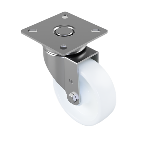 75mm Nylon Plate Swivel Castor Wheel - 70kg Load Capacity 