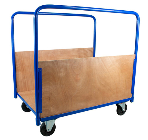 Workhorse Large Warehouse Long Goods Platform Truck with Plywood Sides - 500kg Capacity