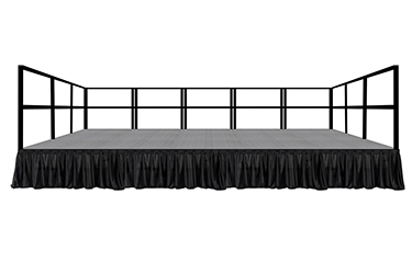 18 units with railings and skirts 12' x24' MyStage