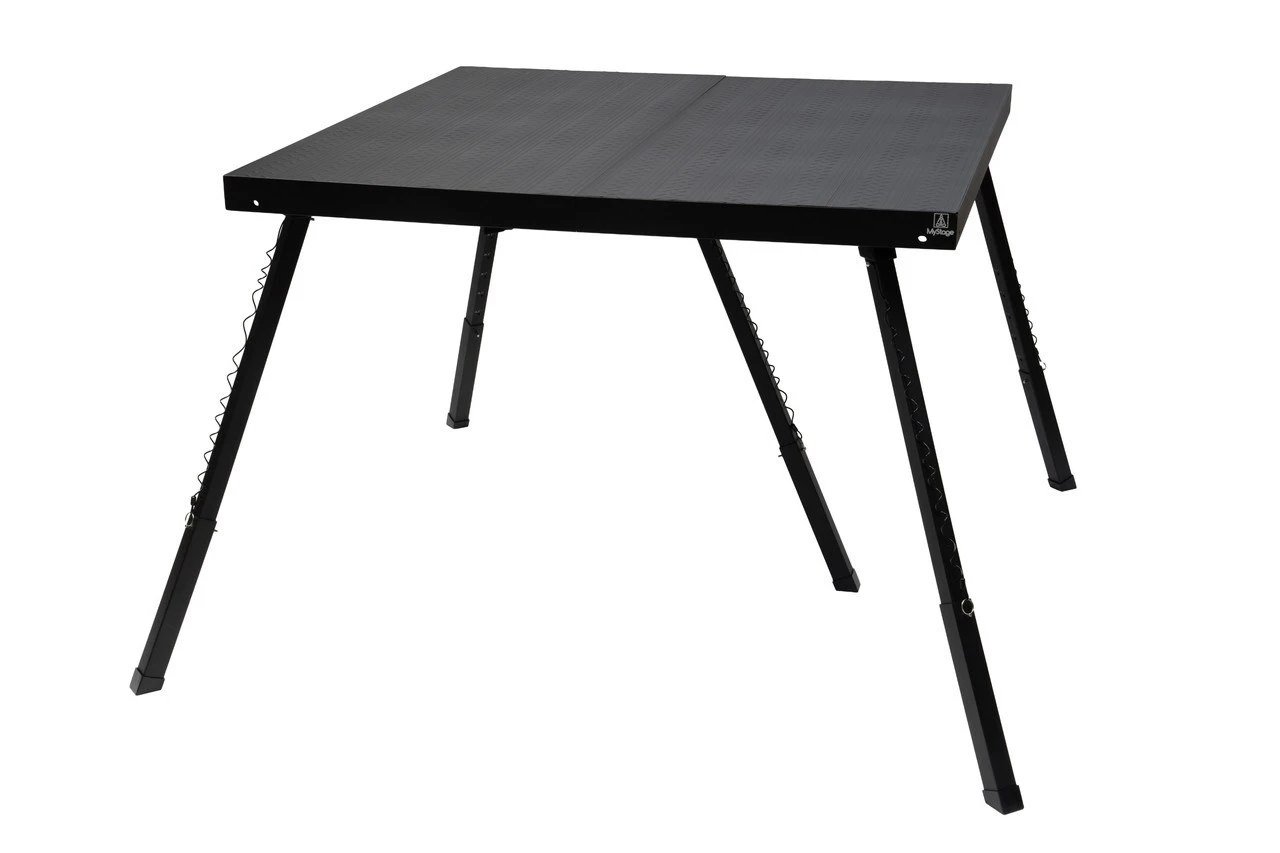A MyStage deck raised on Biggies tall legs