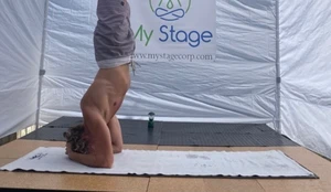 Portable Stage for an Outdoor Fitness Class, Boot Camp, or Group Training Session