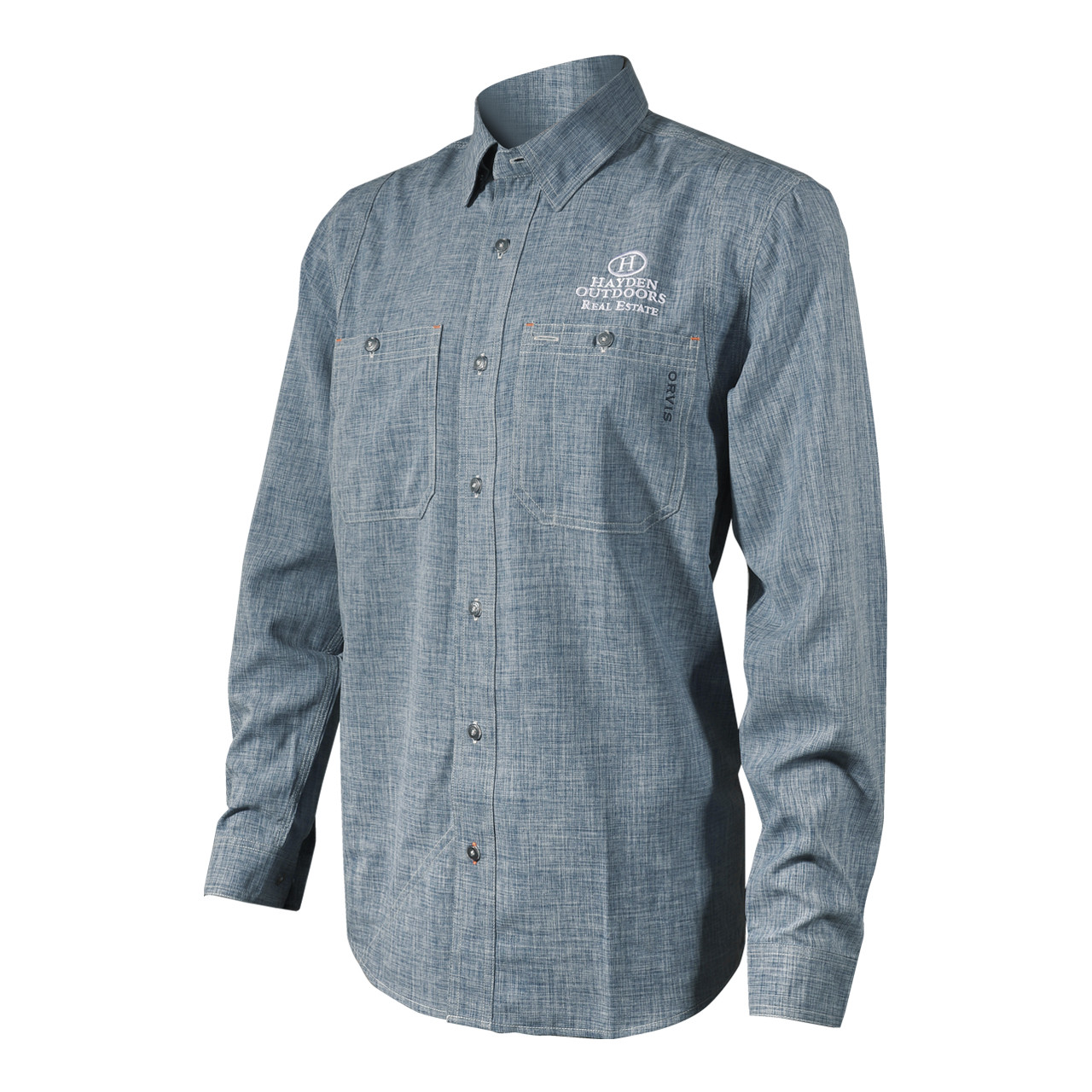 Men's Orvis Tech Chambray LS Shirt - Hayden Outdoors