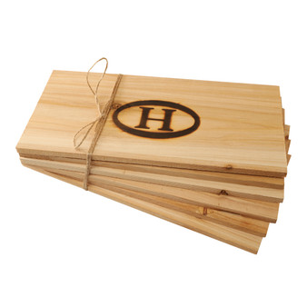 Cedar planks 6 pack with Hayden Logo