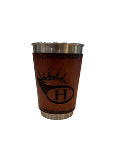 Blackthorne Leather Wrapped Stainless Pint Cup