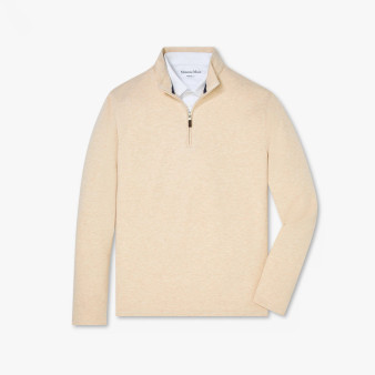 Mizzen + Main Quarter Zip Oat Heather with Hayden Logo