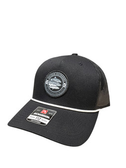 Black/ Black Rope hat with Simple Hayden Fish Patch