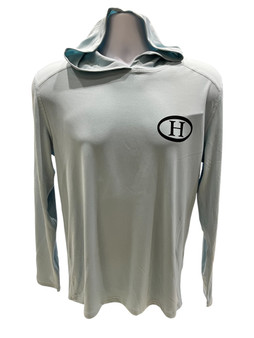 Uscape Long Sleeve UPF 30 Hoodie Light Slate (FRONT)