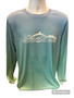 Front Green/Blue Fishing UPF Shirt