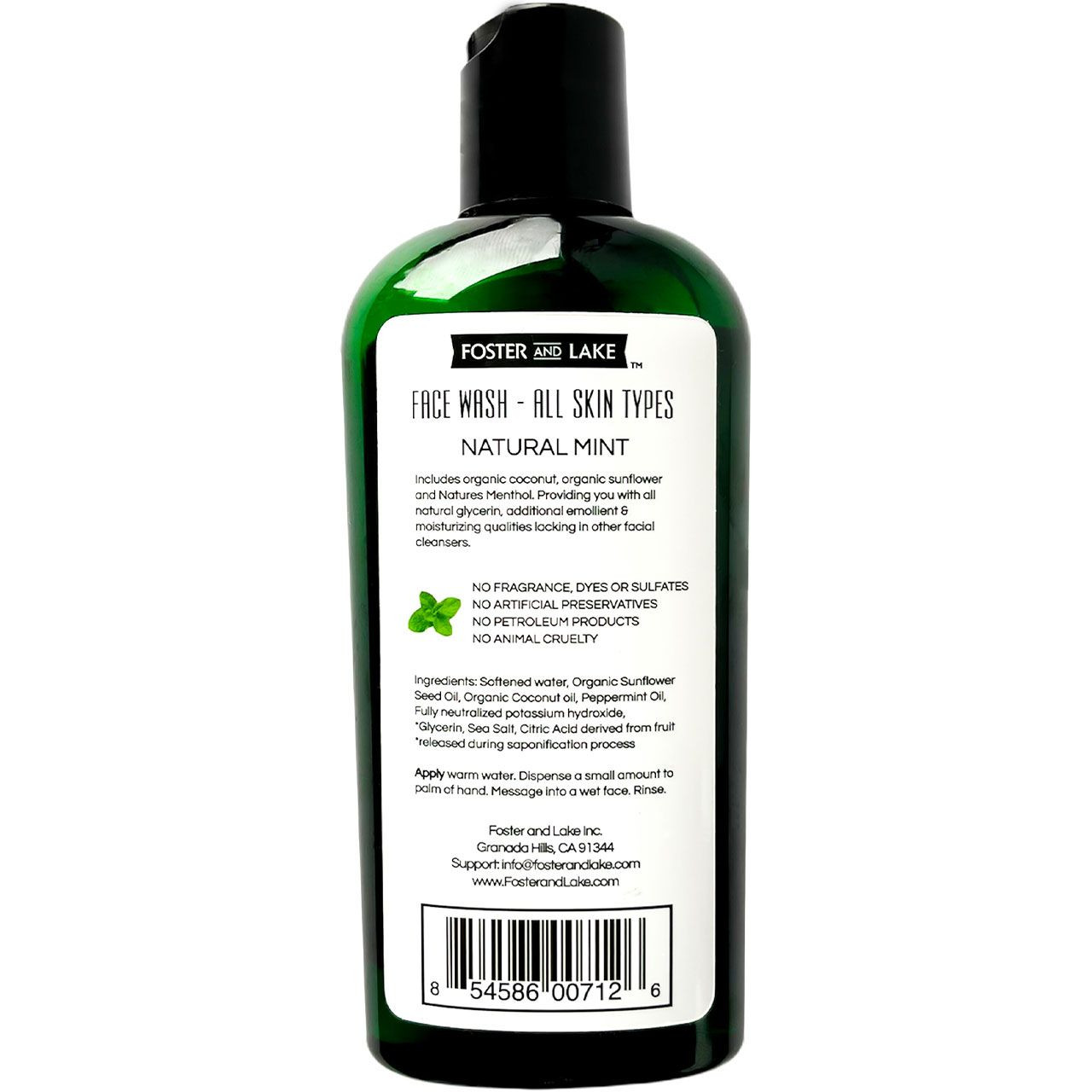 PreShave Face Wash Natural Mint 4oz