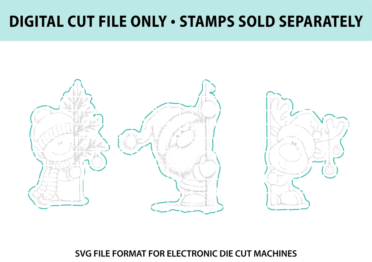 Holiday Hide & Peek - SVG Digital Cut File | Unity Stamp Co