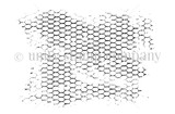 Uncolored red rubber chicken-wire mesh background stamp.