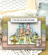 Card with two gnomes on a bench and 'I just love you so very, very much.'