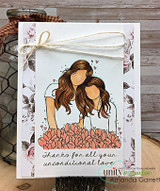 Soft card with the two girls and 'Thanks for all your unconditional love.'