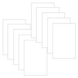 Stack of white Short Cut card stock blanks for card making.