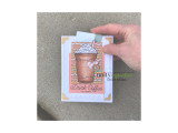 Hand holding a small card with the coffee cup and a 'Drink Coffee' sentiment strip.