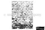 Hit the Brick red rubber background stamp art by Brutus Monroe. Full A2 weathered brick wall texture.