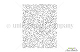 The Flourish Wonder red rubber background stamp — an all-over swirling scrollwork filigree pattern.