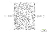 The Flourish Wonder red rubber background stamp — an all-over swirling scrollwork filigree pattern.