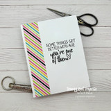 Handmade card featuring the itty bitty sentiment, with the sentiment "Some things get better with age — you're one of them."