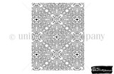 Stamp sheet for Heart Swirl: a full card sized background of tight looping swirls scattered with small hearts.