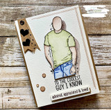 Wood-grain card with Roger in a green tee and 'admired, appreciated & loved.'