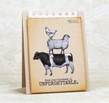 Notebook-style card with the stack and the 'unforgettable' birthday sentiment.