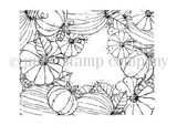 Line-art stamp of the pumpkin-patch border background design.