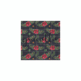 Rustic Winter Wishes patterned paper with a small poinsettia-and-wreath grid print