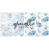 Coordinating dot and floral papers from the Pink & Blue Watercolored pack.