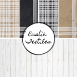More plaid and woodgrain prints from the Rustic Textiles paper pack.