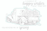 Truckload of Blooms - Digital Cut File