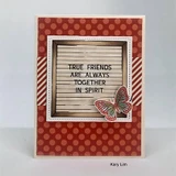 Handmade card made with Unity Stamp Co’s Letterboard Quotes red rubber stamp set — a felt letterboard sign frame you can fill with the set's swappable quote sentiments — stamped and colored, with the sentiment “You are amazing”.