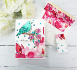 Soft card of the bird on the branch with 'sing a song of hope.'
