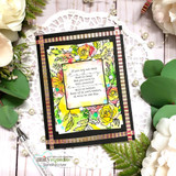 Brightly colored floral frame card with 'If you are not okay today that is okay...' sentiment centered.