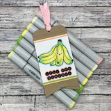 Kraft tag with bananas, 'love you bunches.'